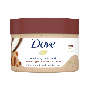 مقشر الجسم من دوف بالسكر البني وزبدة جوز الهند | 298جرام