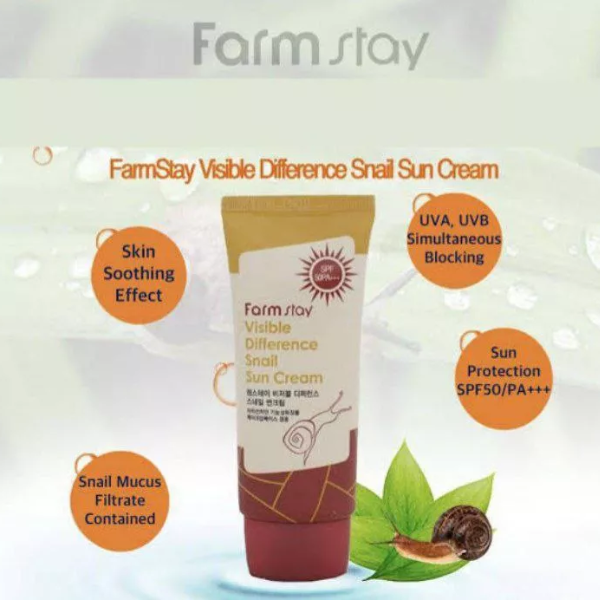 كريم واقي شمس من La Ferme بخلاصة الحلزون | 50مل - الصورة 3